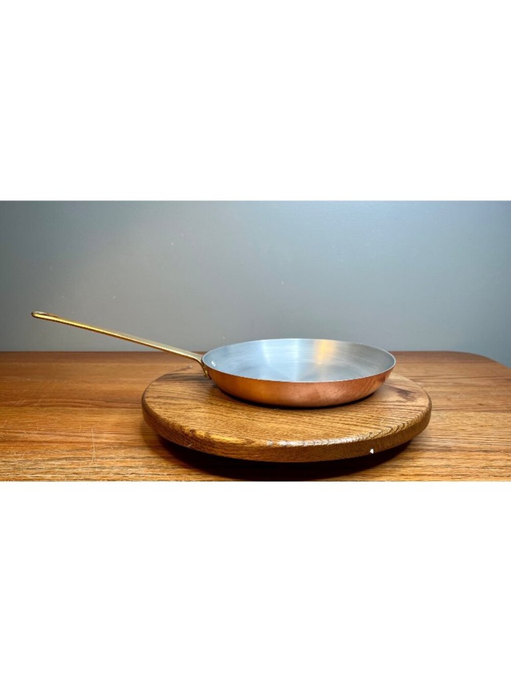 Vintage Copper  Frying Pan (5 5/8" diameter) With Brass Handle